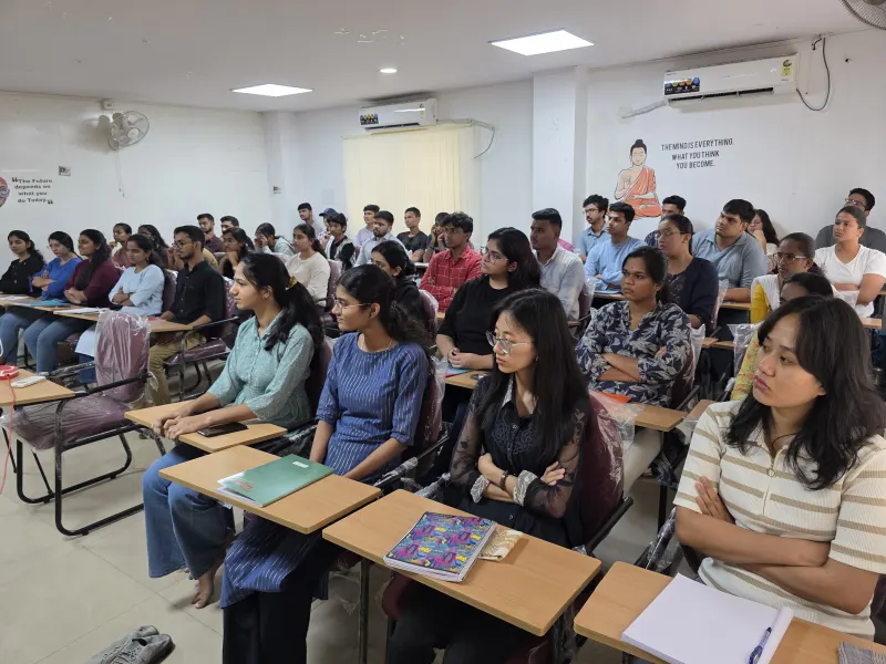 UPSC aspirants in classroom discussion